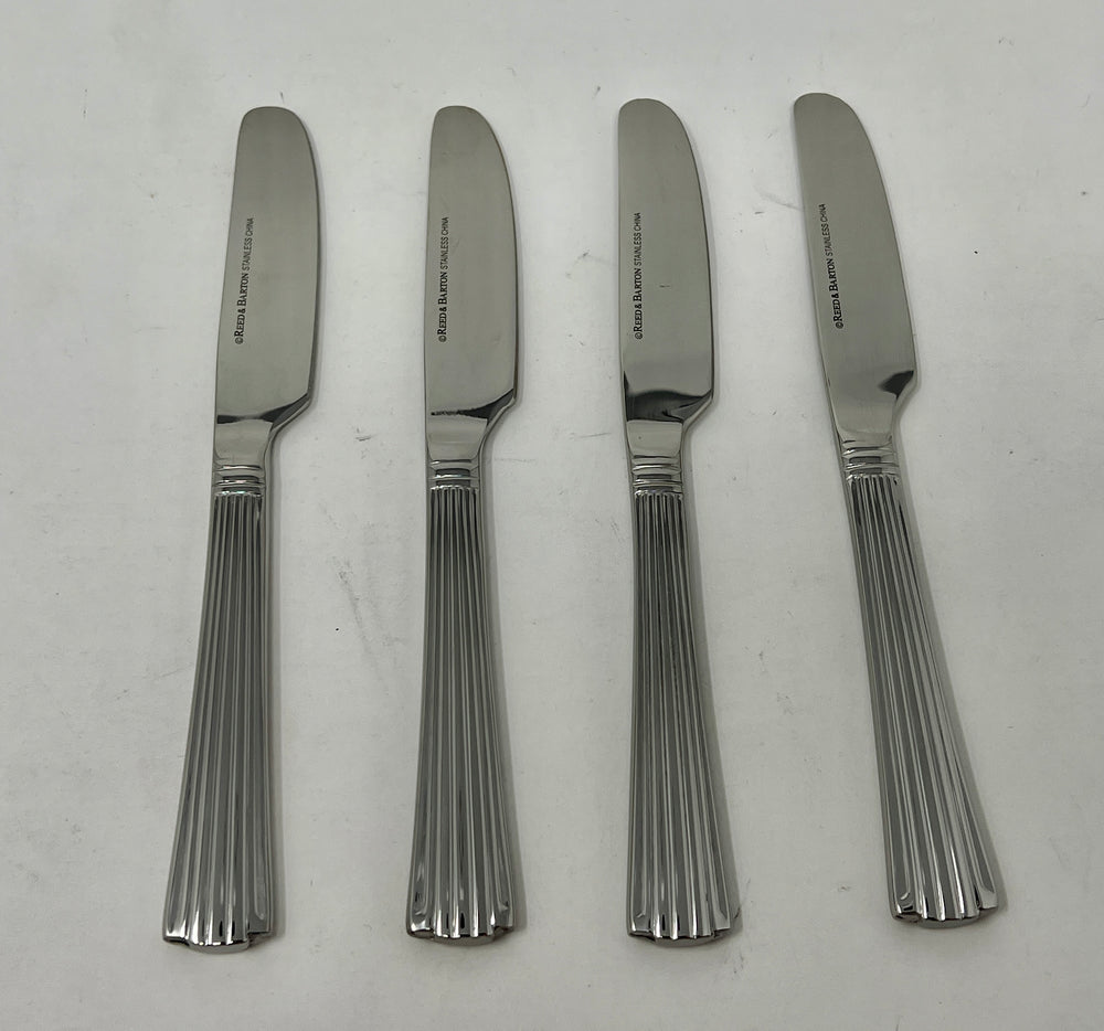 Reed & Barton Highbridge Set of 4 Butter Spreaders 18/10 Stainless 6 7/8