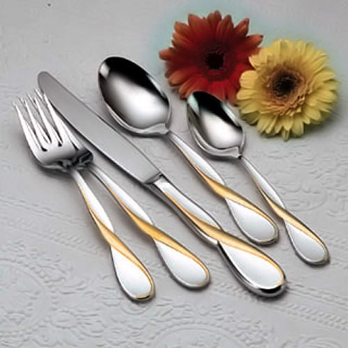 Oneida Golden Aquarius 20 Piece Fine Flatware Set, Service for 4 | Extra 30% Off Code FF30 | Finest Flatware